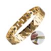 Ikuinen Anti-Scratch Tungsten Bracelet Male 12mm Arrow Wristband Magnetic Bracelet Men Benefits Gold Chain Energy Hematite Bracelet Male