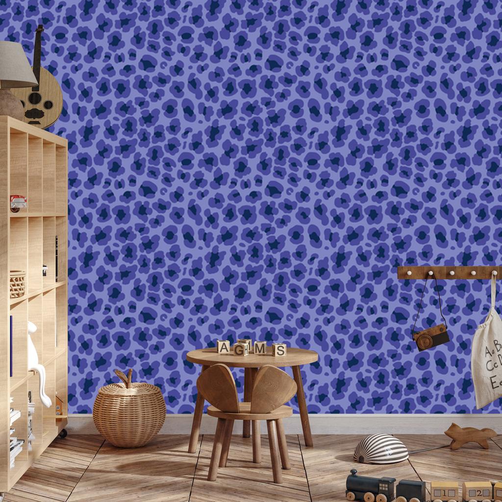 Wallpaper Blue and purple leather, blue background, blue center, 50x1000