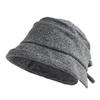 Large Bowknot Women Hat Thickened Woolen Bucket Hat Fashion Fisherman Hat  Winter