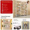 Nail Polish Display Rack: Wall-Mounted, Integrated Light, Luxury Multi-Layer Wrought Iron Shelves