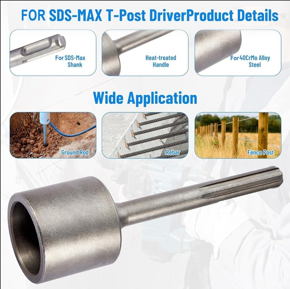 Прочный Для SDS-Max Т-образный Колышек Заземления Водитель Совместимый С Основными Молотки Инструмент Кованая Сталь Сверло