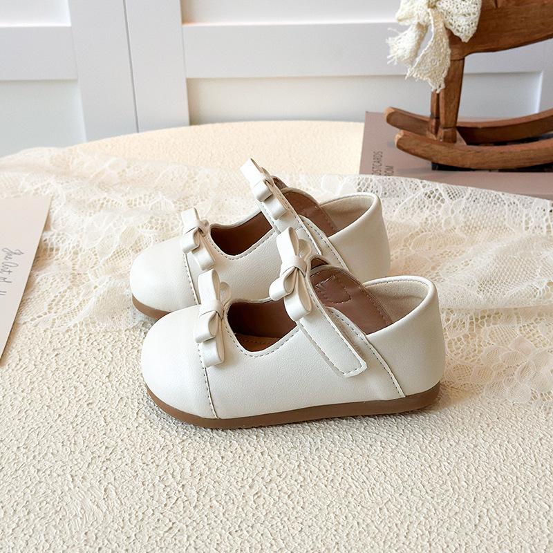 Кожаные туфли Мэри Джейн для девочек - Весна/Осень, Французский и Японский стиль, Мягкая подошва, Для малышей и маленьких девочек