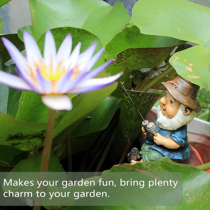 Статуэтка гнома-рыбака, фигурка, смола, скульптура гнома, декор для дома и сада, украшение