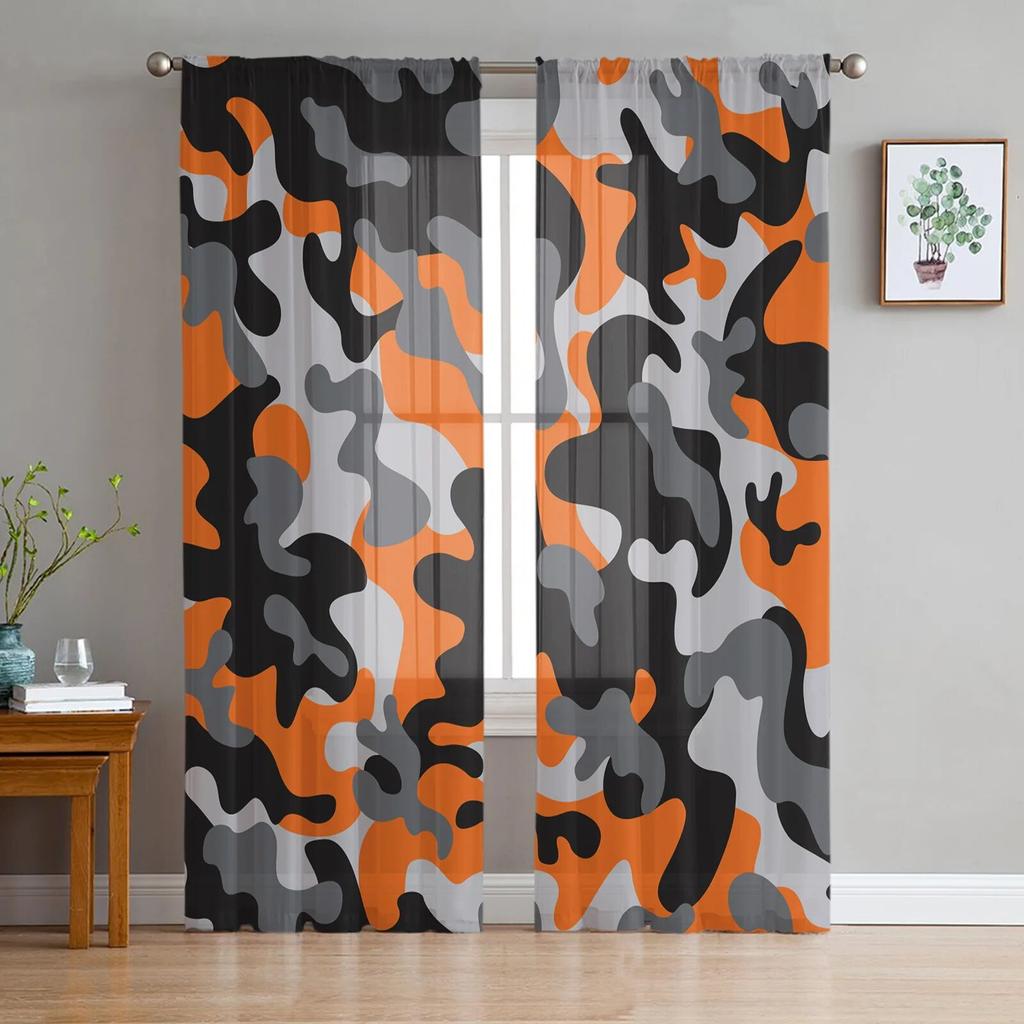 Afternoon Tea Cake Dessert White Window Curtain for Living Room Home Decor Tulle Voile Curtain for Kitchen Bedroom Window