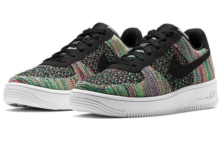 Kids' Sneakers Nike Air Force 1 Flyknit 2.0 Multi-Color (GS) Black/Hyper Pink-Volt-Black