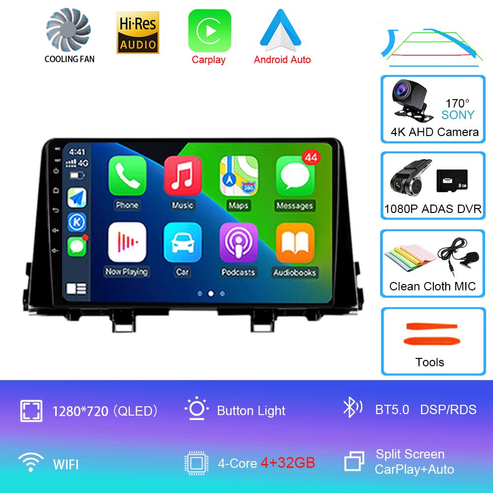 Автомагнитола Android 14 Carplay Для KIA PICANTO Morning K 2016 2017 2018 2019 Навигация GPS Мультимедийный плеер Авто wifi+4G BT DSP