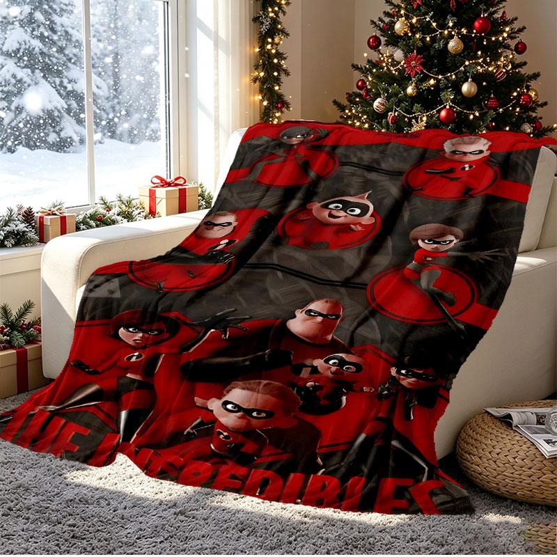 Incredibles Pattern Blanket for Home Decoration, Bed, Sofa, Car Travel, Camping, Suitable for All Seasons, Birthday Christmas Gift