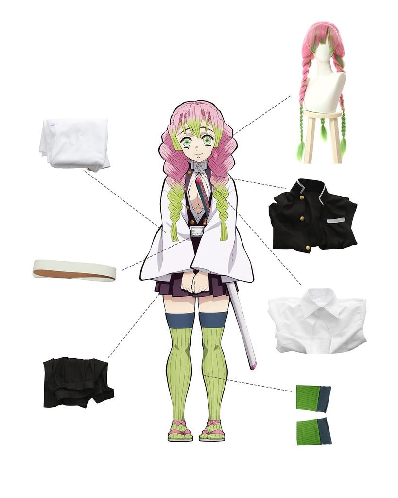 Костюм для косплея Канроджи Мицури с Любовью Канроджи Взрослый Школьный Демонический Сценический Наряд Мицури с Размером Новый Высококачественный Парик, Столп, Мицури, Костюм,