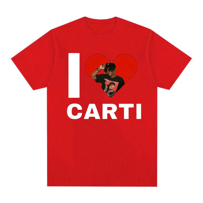 Я Люблю Playboi Carti Рэпер Графическая Футболка Унисекс Женская Харадзюку Y2k Футболка с Коротким Рукавом Мужская Хип-Хоп Оверсайз Футболка Уличная Одежда