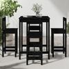 VidaXL Garden Bar Set 5 Pcs Black Solid Pine Wood, Bar Set, Furniture Set, Bar Set 3154744