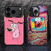 Чехол для телефона Courage The C-CowardlyS Dog для iPhone 17,16,15,14,13,12,11,Pro,XS,Max,Plus,Mini,SE4,E Черный Матовый Ударопрочный Чехол