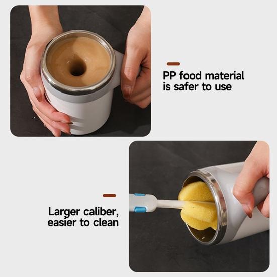 Автоматическая магнитная электрическая кофейная кружка, самоперемешивающаяся чашка с ручкой, запуск одной кнопкой, мощная высокоскоростная чашка для смешивания с крышкой