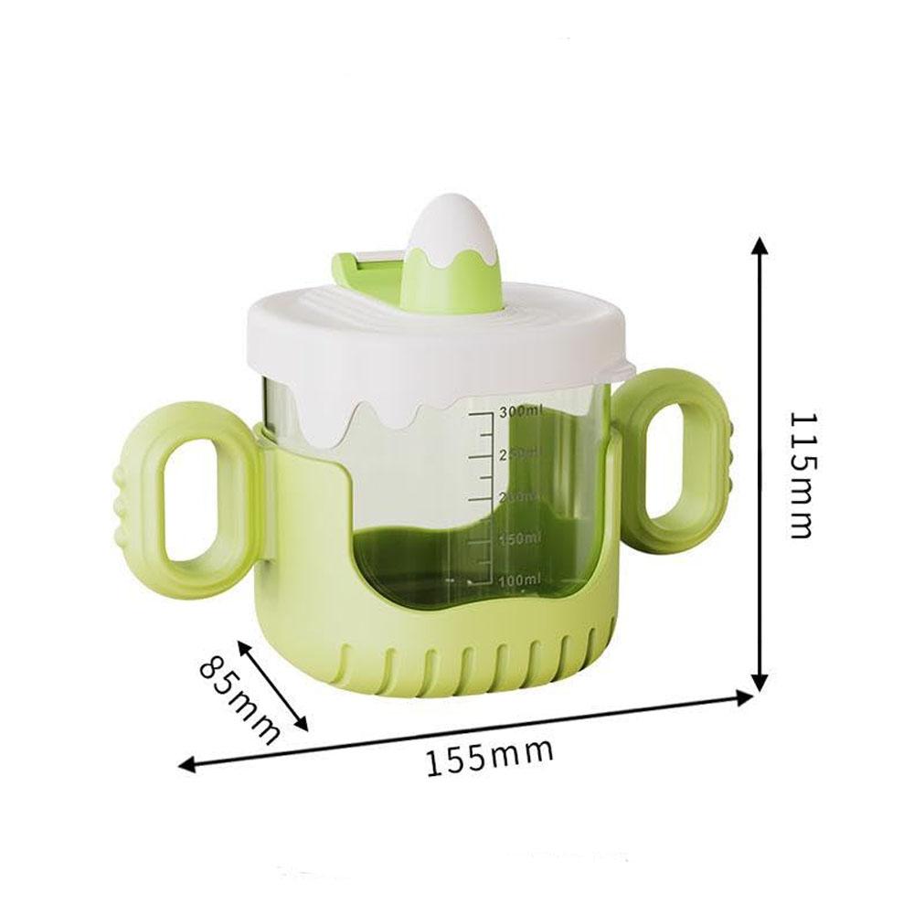 Baby Training Cup with Lid and Straw Free-flow Cup Transition Sippy Cup Open Cup with Handles Spill-Proof
