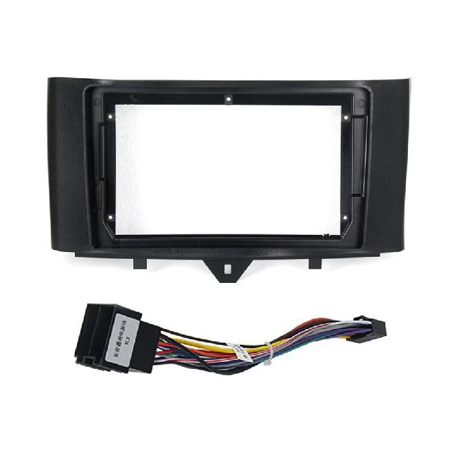 2 Din Android Radio Frame Fascia Adapter for Mercedes Benz Smart Fortwo W451 2011-2015 Car Player Dash Fitting Panel Cable Kit