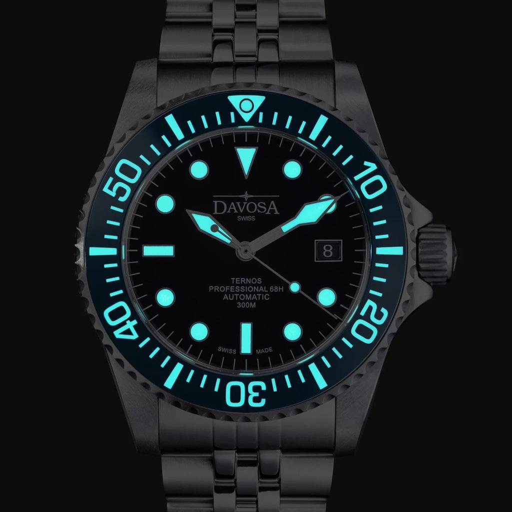 Механические часы-автомат 30 АТМ Водонепроницаемые Ternos Сделано в Швейцарии Серебристые [Davosa] 161.538.04 Мужские
