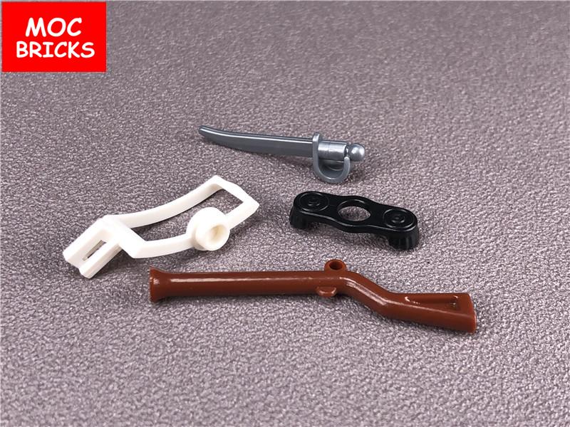 5 наборов/лот  Кирпичики MOC Набор оружия пиратского солдата 2561 Строительные блоки DIY Игрушки для детей Рождественские подарки