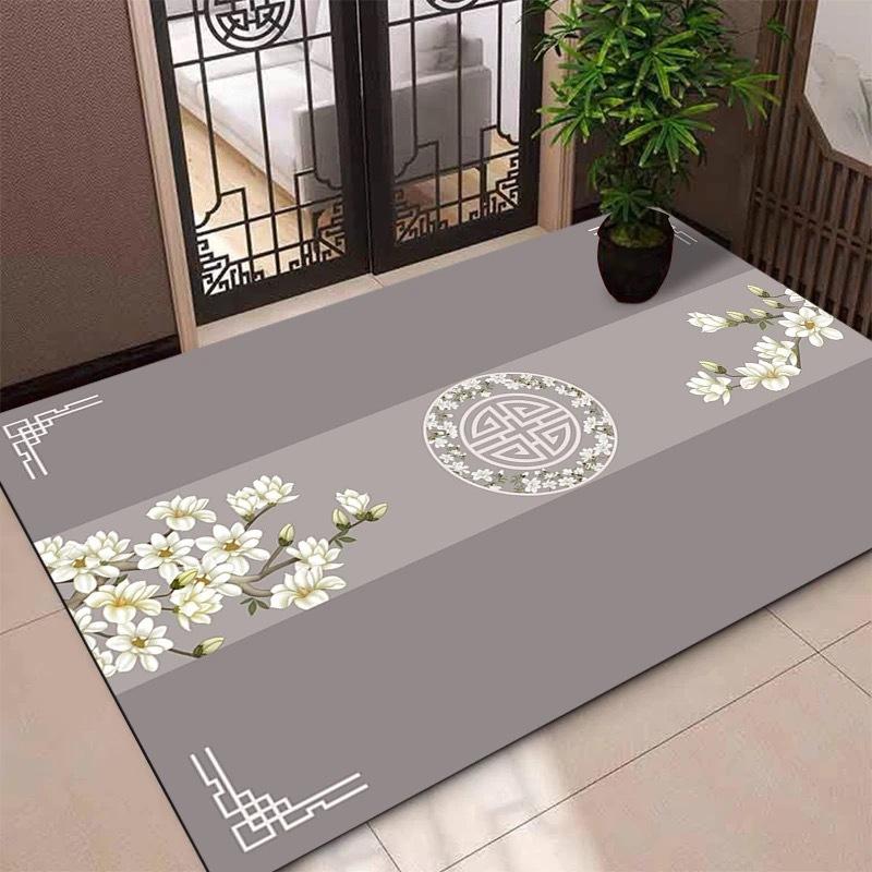 Коврик для ванной из диатомита - толстый, впитывающий и быстросохнущий с нескользящей резиновой основой для входа в ванную комнату