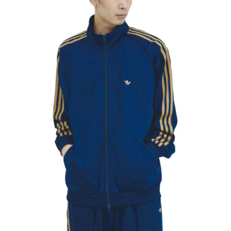 adidas Оригинальный спортивный костюм BECKENBAUER AW24 Куртки и пальто Мужской Синий Желтый JD5268
