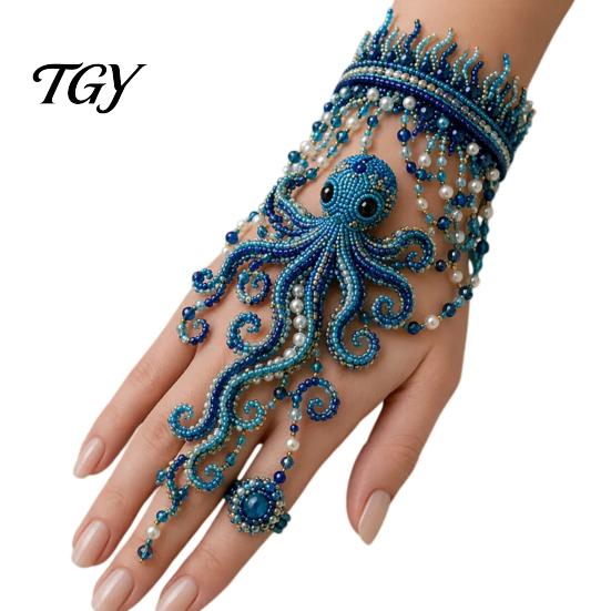 Adjustable Bracelet DIY Beaded Hand Kit, Bead Weaving Jewelry Making Set, Handmade Chain Crafts Kit for Adults Gifts Craft Lovers