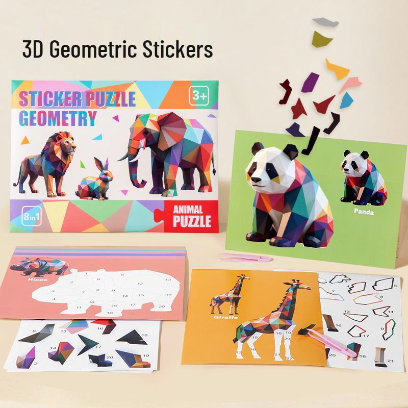 Handmade DIY Animal Puzzle Painting Stickers for Kindergarten Education (Ages 3-6)