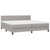Maison Exclusive - Sommier à lattes de lit avec matelas Gris clair 200x200cm Tissu