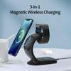 2025 3 In 1 Magnetic Wireless Charger for Smart Phone 5-15W Wireless Charging Station for Watch/Earphones Phone Holder/Bracket