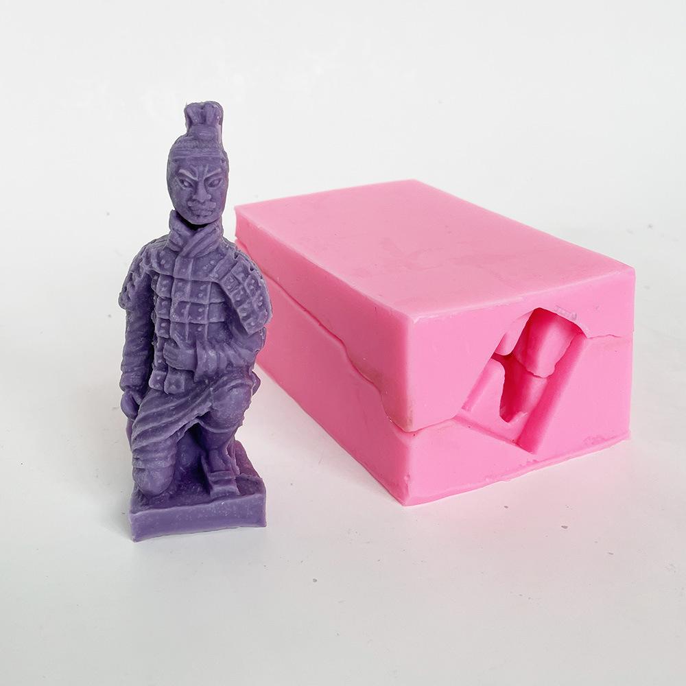 1шт терракотовые воины 3D силиконовая форма для мыла форма для изготовления свечей