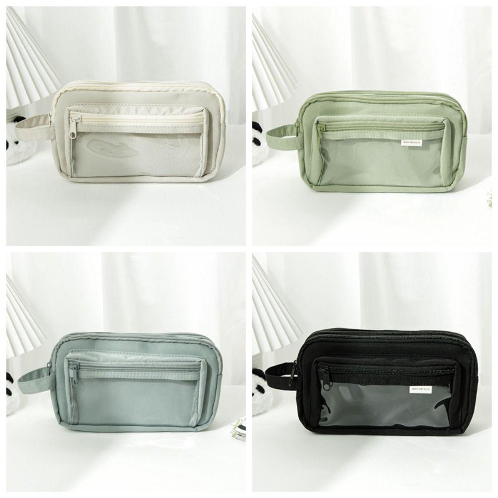 Косметичка Эстетическая сумка-карандаш Большая вместительная подставка для карандашей Простая канцелярская сумка для студентов