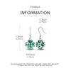 925 Sterling Silver Earrings Women Four Leaf Clover Gemstone Drop Earring For Anniversary Wedding Jewelry Gifts
