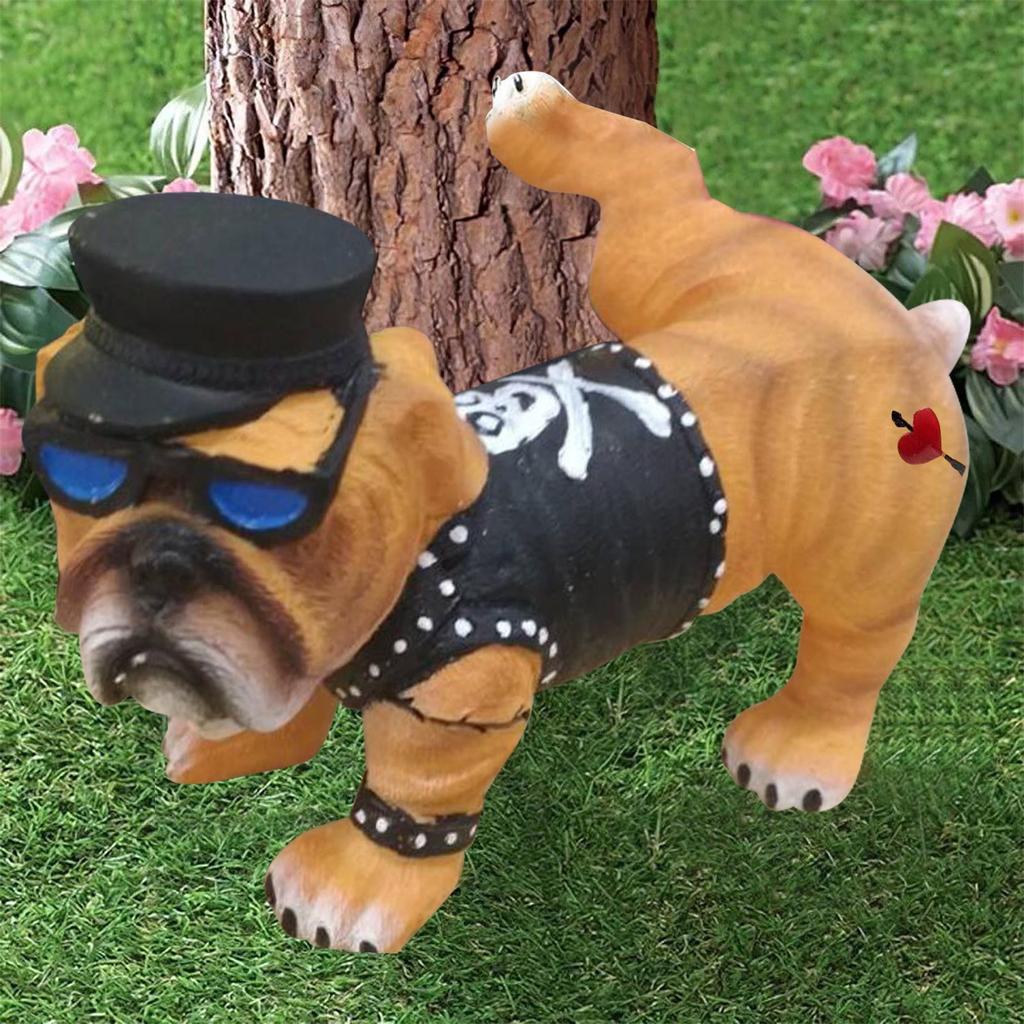 Крутой парень, собака, писающая собака, статуя, забавный гном, садовые украшения, статуя