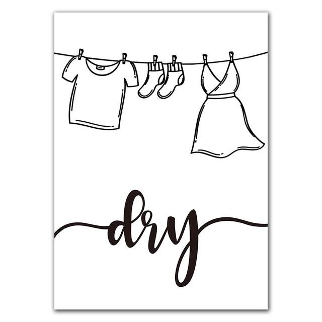 Таблица процедур стирки, настенная живопись, печать на холсте, декор для прачечной, схема стирки, постер, художественная живопись, картина Cuadros