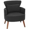 Corduroy Retro Accent Chair Black