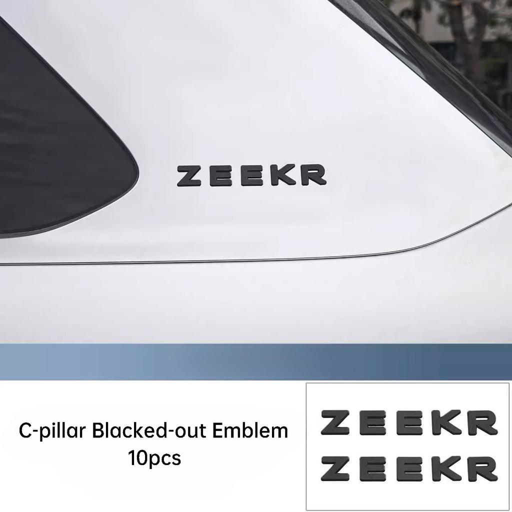 Совместимый AAVY1 для Zeekr 9X Черный значок на решетку радиатора автомобиля Черненый значок Буквенный значок на задний багажник Наклейка Аксессуары для внешней модификации