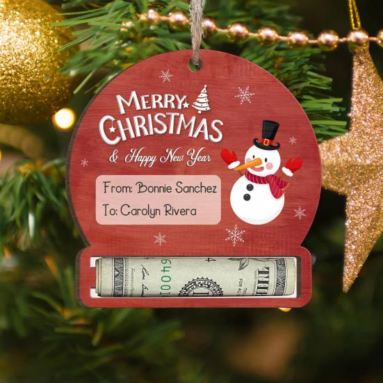 Забавный держатель для денег, подвесная подвеска с шнурком, легко подвешиваемая денежная карта, аксессуары для подвешивания рождественской елки