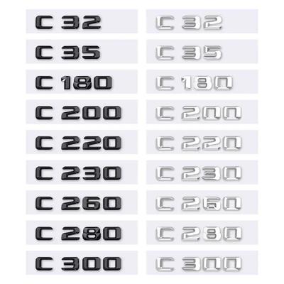 C32 C35 C180 C200 C220 C230 C260 C280 C300 логотип автомобильные наклейки для mercedes benz C class рестайлинг задний багажник шильдик displacement UH4