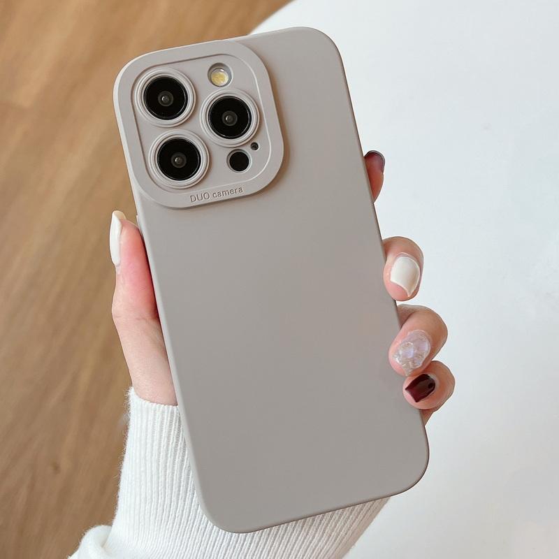 Для iPhone Мягкий чехол из жидкого силикона с фланелевой защитой объектива камеры Задняя крышка Для iphone 16 15 14 Pro MAX 13 12 11 17 Pro 16E 17E 8 7