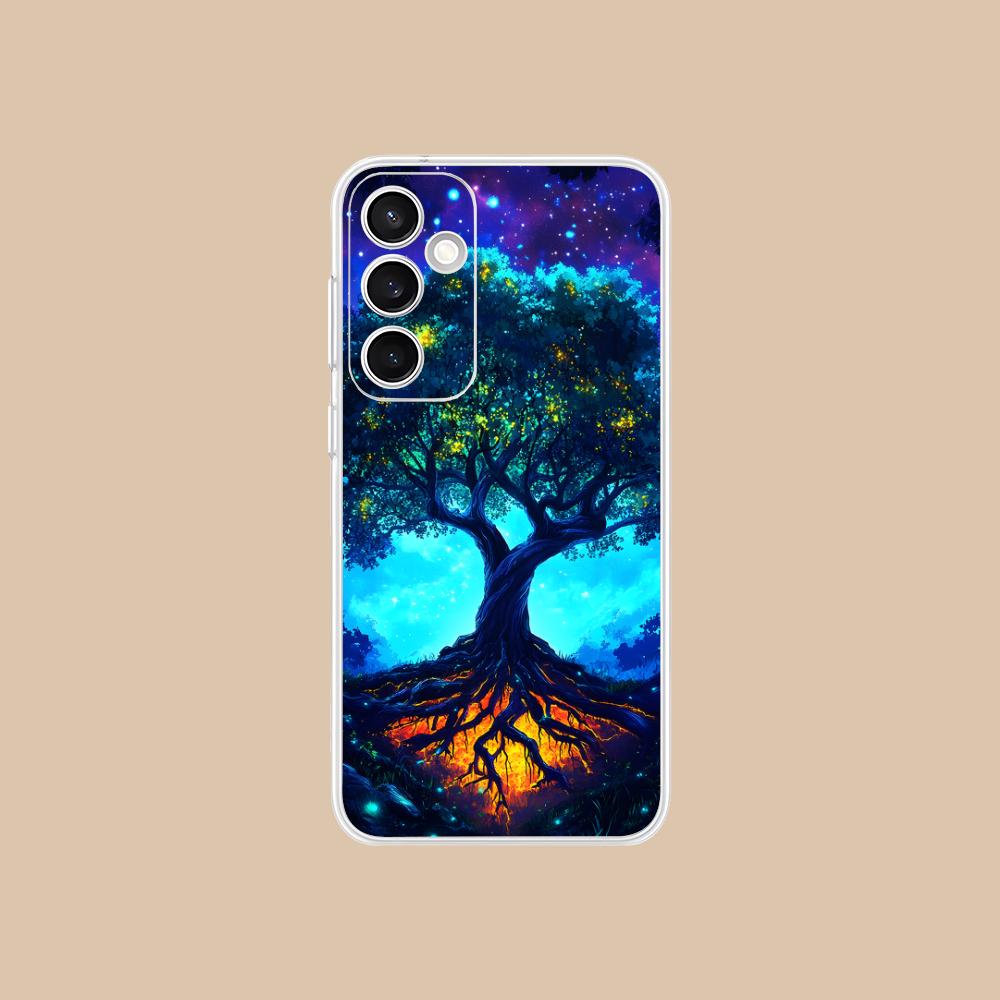 Чехол для мобильного телефона "Древо Жизни Мира" для Samsung Galaxy S25 S24 S23 S22 S21Plus FE Ультра Прозрачный Цветной Чехол для Смартфона
