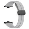 For Xiaomi Smart Band 8 Pro Silicone Watch Strap Wristband with Magnetic Folding Buckle