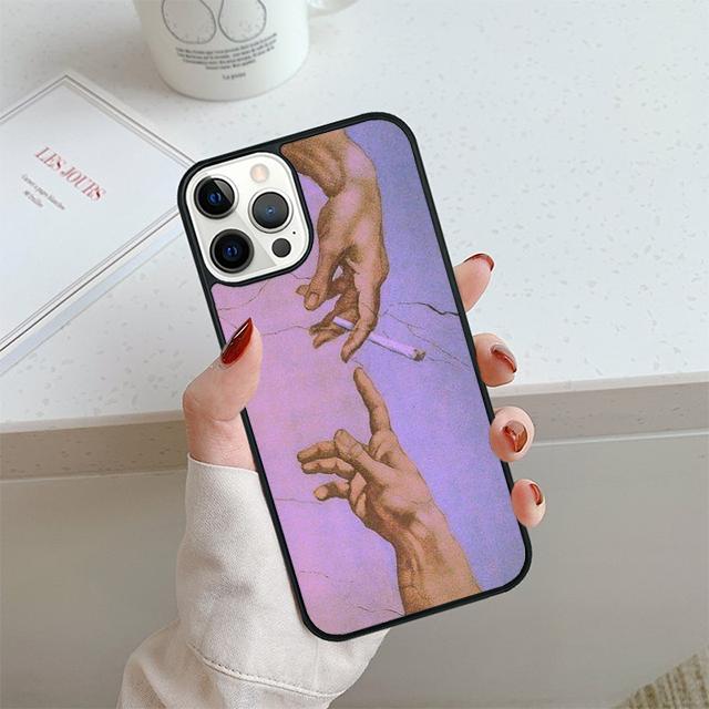 Hand Art Aesthetic Phone Case For iPhone 17 Air 14 15 16 13 12 Cover For Apple 14 15 16 Pro Max Plus Coque