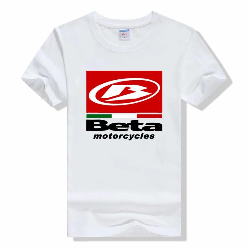 Beta Racing Мотокросс Печатная футболка Летние футболки с коротким рукавом Спортивные Повседневные Топы с круглым вырезом футболки