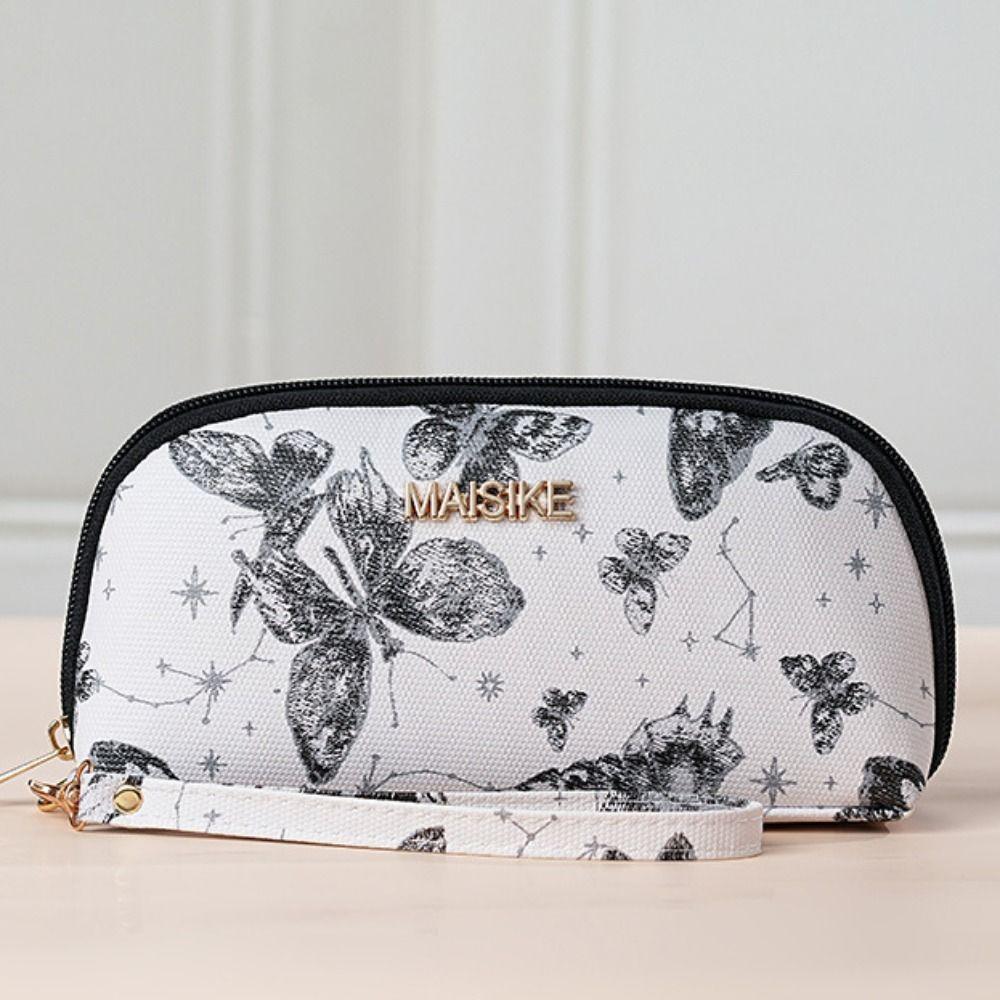 Jacquard Flower Handbag Coin Pocket Women Long Purse Portable Butterfly Clutch Wallet Travel