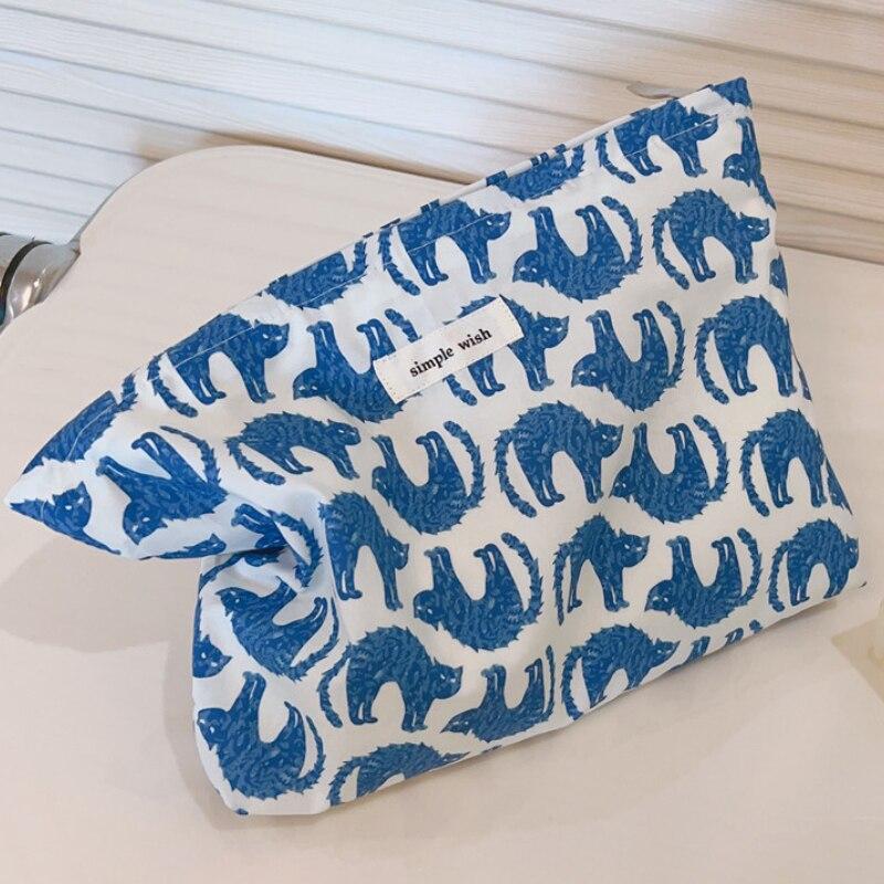 Большая вместительная винтажная косметичка с цветочным принтом, косметичка для хранения для женщин и девочек, дорожный органайзер, сумка для туалетных принадлежностей, косметичка для стирки