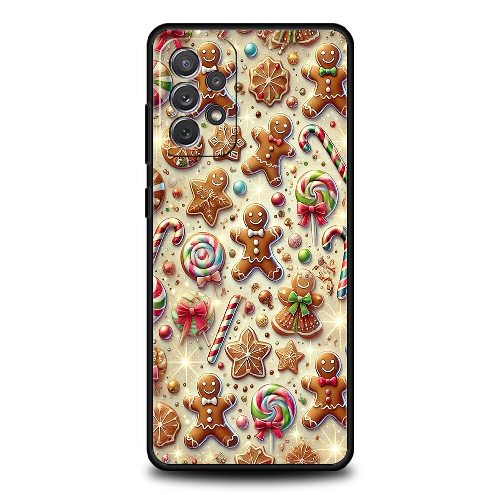 Чехол на телефон на Новый год и Рождество для Samsung Galaxy A13 A15 A22 A23 A25 A31 A32 A33 A35 A41 A51 A52 A53 A55 Мягкий ТПУ 5G Чехол Capas