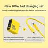 100 Вт GaN зарядное устройство с двойным интерфейсом Type-C, сверхбыстрая зарядная головка, набор кабелей для передачи данных, подходит для мобильных телефонов/ноутбуков