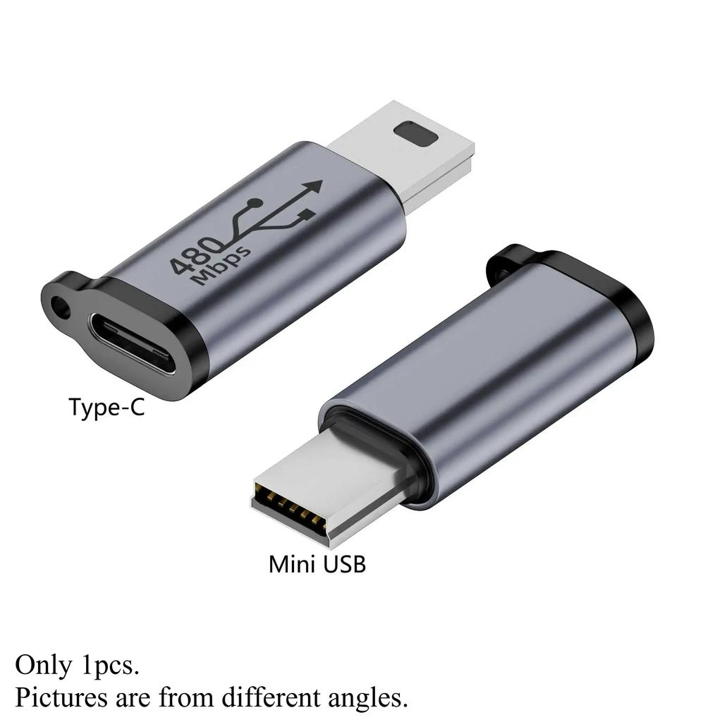 1-8 шт. Мини-адаптер-конвертер Type C Male на IOS Micro Mini USB Female, разъем для быстрой зарядки 480 Мбит/с и синхронизации данных для мобильных смартфонов Xiaomi Samsung