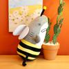 35 см забавная плюшевая игрушка акула и пчела, мягкая кукла акула пчела, декоративная подушка, детские игрушки, подарок на день рождения, Рождество