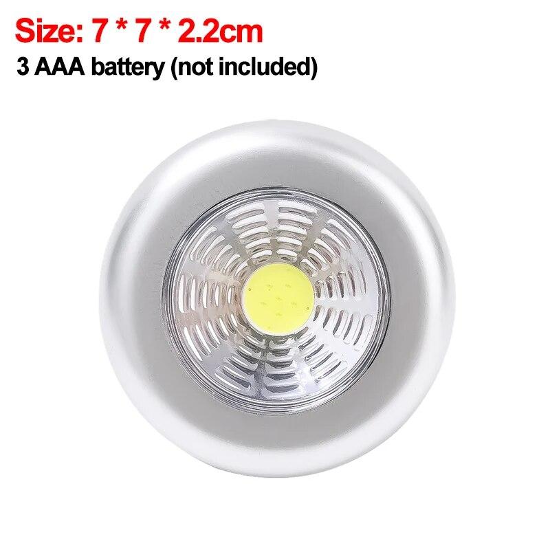 LED Night Light Battery Powered Wireless Wall Lamps for Bedroom Kitchen Bedside Toilet Closet Press Touch Switch Small Lights