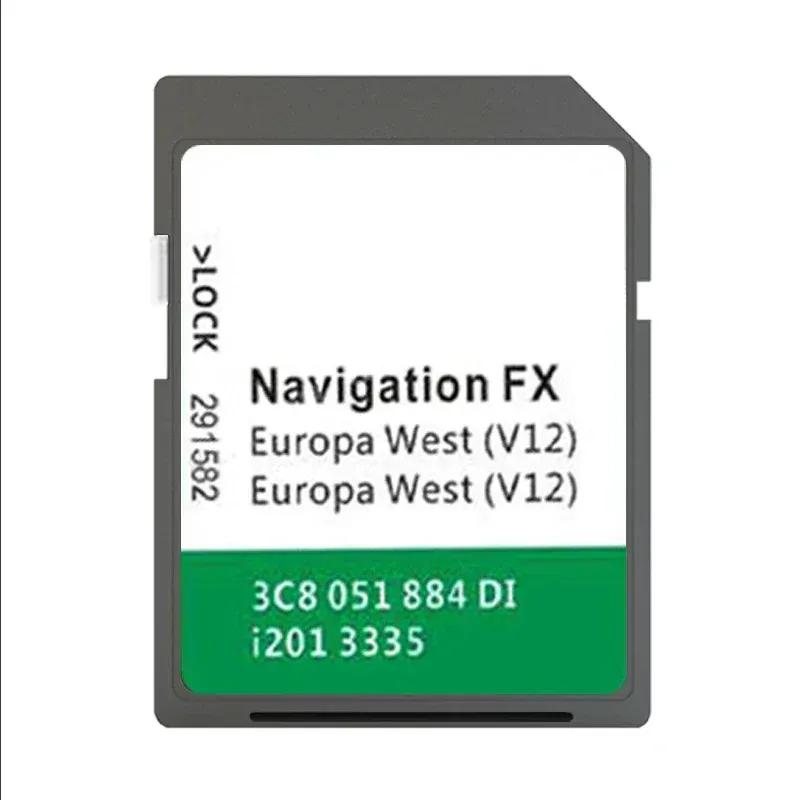 for VW Passat B6 (3C) (2005 -2010) 8GB FX V12 WEST Europe Cover Slovakia Hungary Navigation SD Card