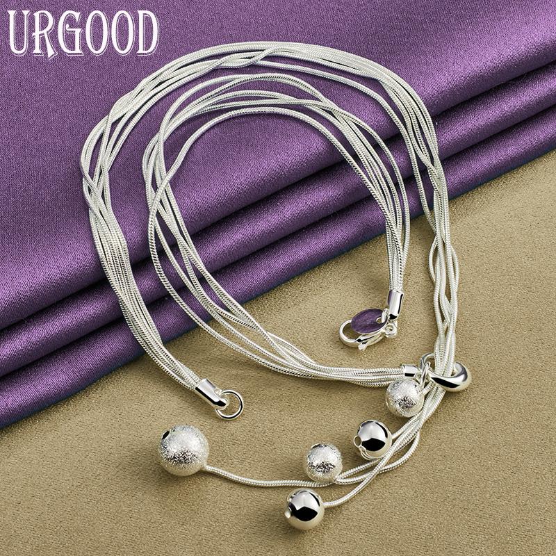 Ожерелье из змеиной цепи из стерлингового серебра 925 пробы, свадебные украшения