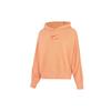 Wns Air Flc Hoodie Logo Embroidered Sports Casual Long Sleeve Sweatshirt Women Hoodies Orange DQ6916-871